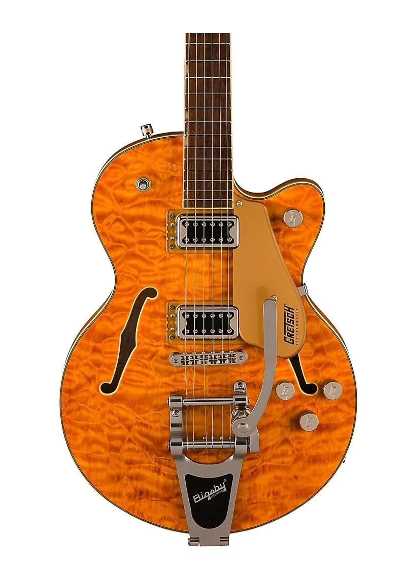 gretsch guitars g5655t qm electromatic center block jr. single cut quilted maple with bigsby electric guitar Guitarra eléctrica Gretsch G5655T-QM Electromatic Center Block Jr. detalle del cuerpo Speyside