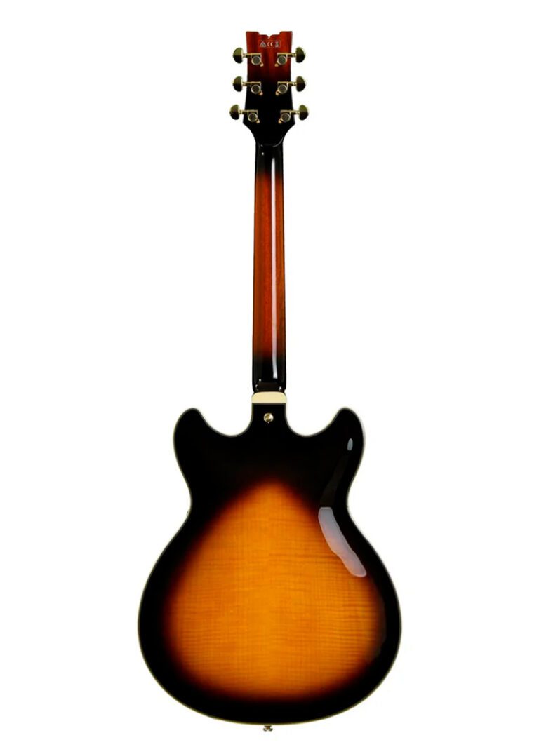 ibanez jsm10 john scofield signature semi hollowbody electric guitar vintage yellow sunburst Guitarra eléctrica Ibanez JSM10 John Scofield Signature vista posterior