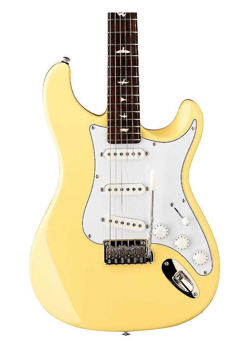 prs se silver sky electric guitar 7 Guitarra eléctrica PRS SE Silver Sky detalle del cuerpo Moon White