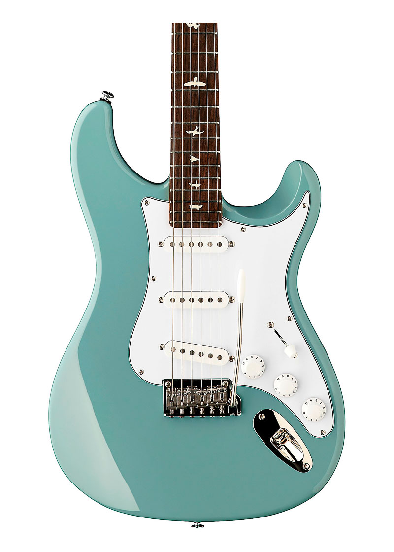 prs se silver sky electric guitar 8 Guitarra eléctrica PRS SE Silver Sky detalle del cuerpo Stone Blue