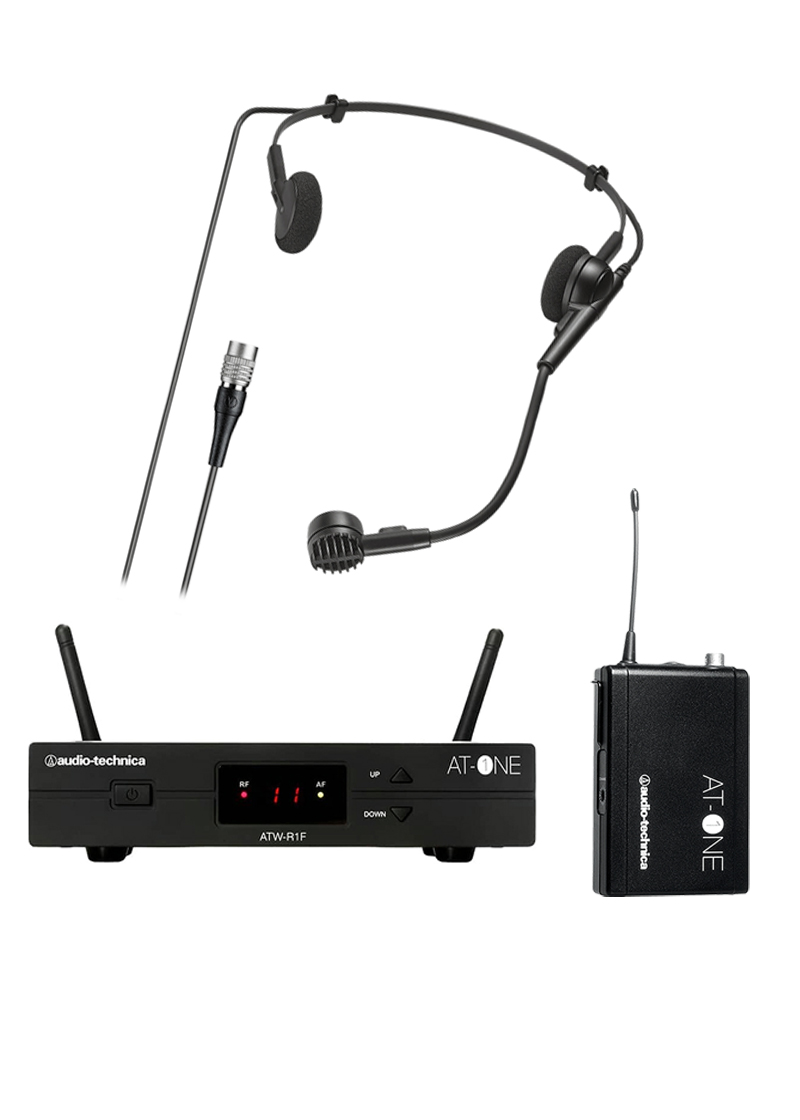 audio technica atw 11 wireless system + pro8hecw hypercardioid dynamic headworn microphone (pack)