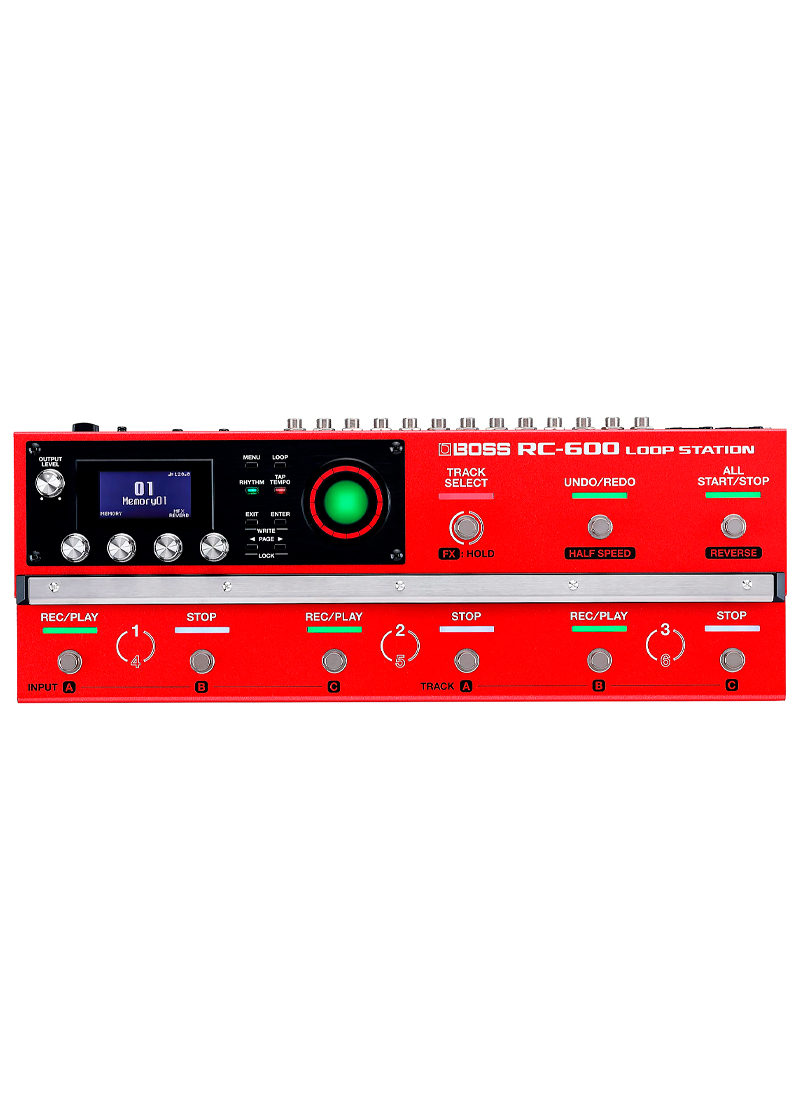 boss rc 600 loop station effects pedal red
