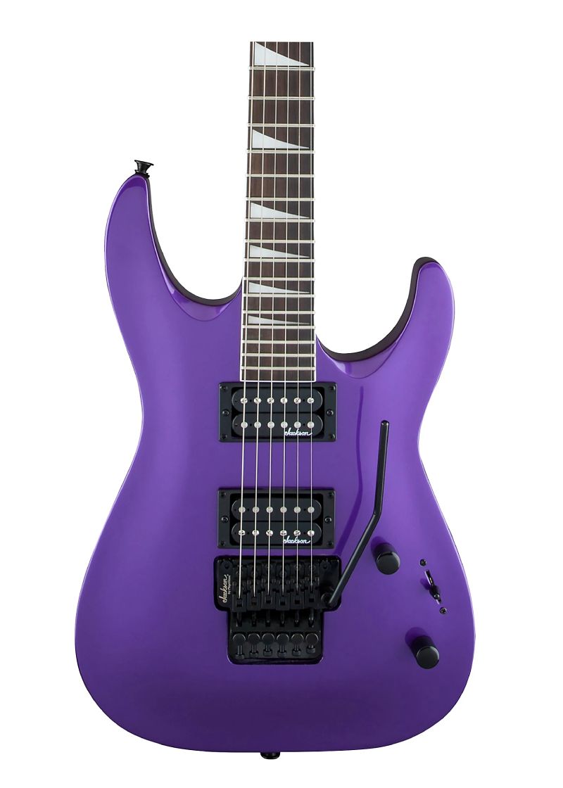 jackson dinky js32 dka arch top electric guitar Guitarra eléctrica Jackson Dinky JS32 DKA Arch Top detalle del cuerpo Pavo Purple