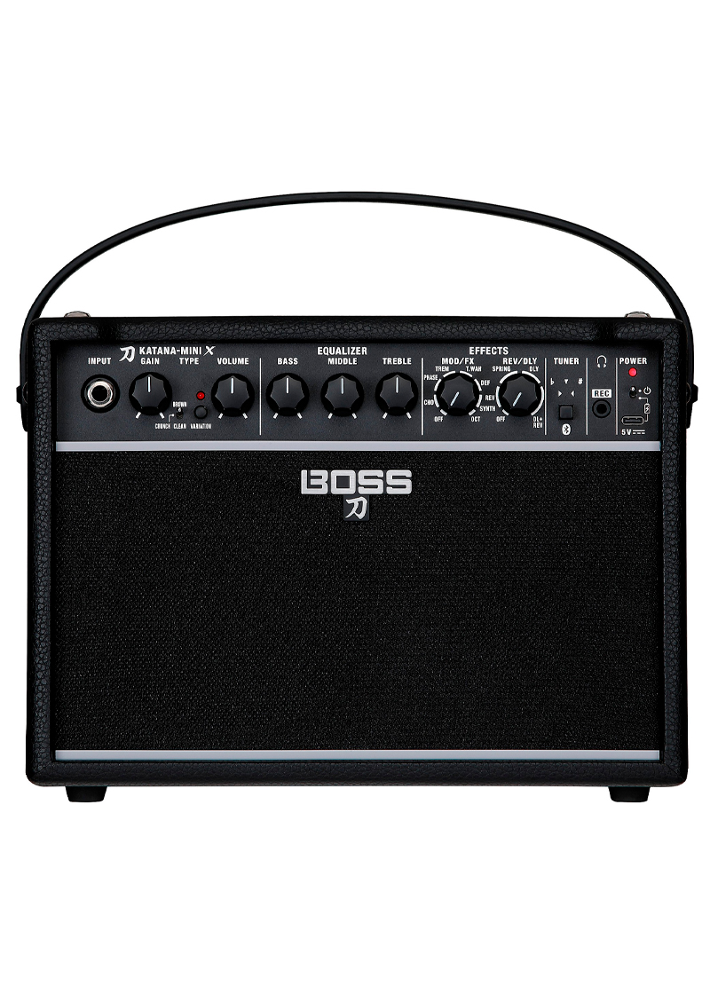 boss katana mini x 10w 1x5 battery powered guitar combo amp black