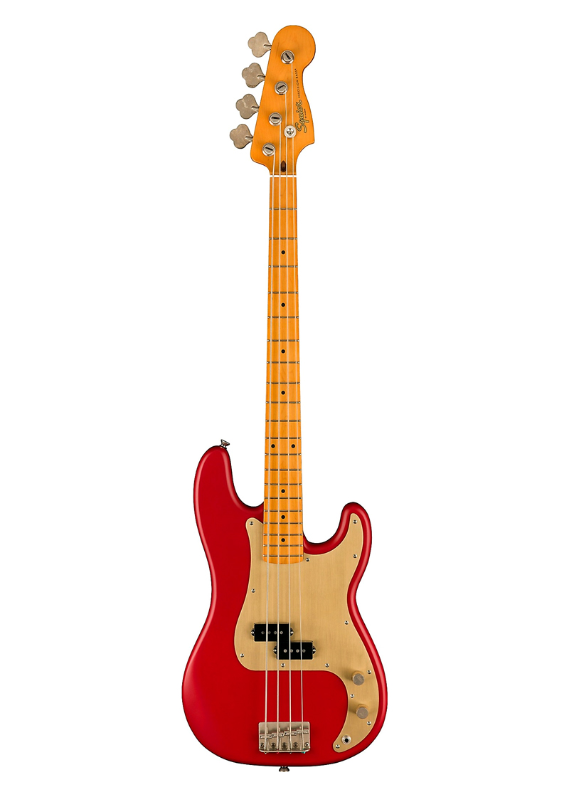 squier 40th anniversary precision bass vintage edition satin dakota red