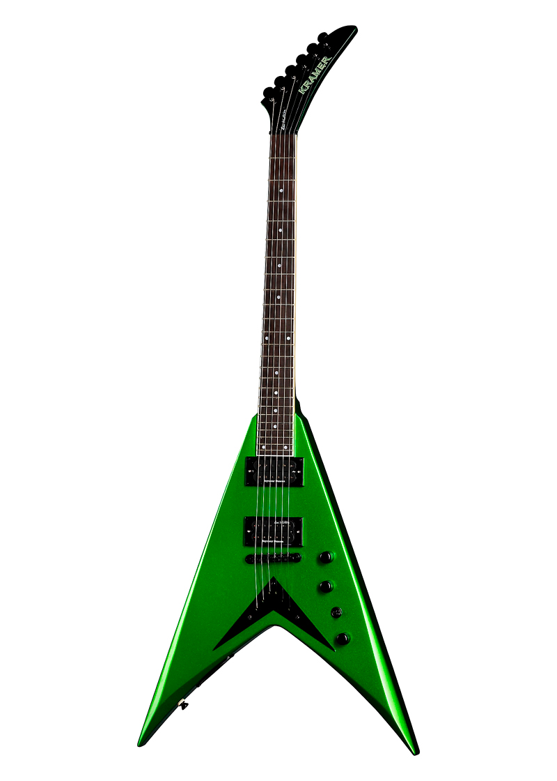 kramer dave mustaine vanguard rust in peace electric guitar alien tech green