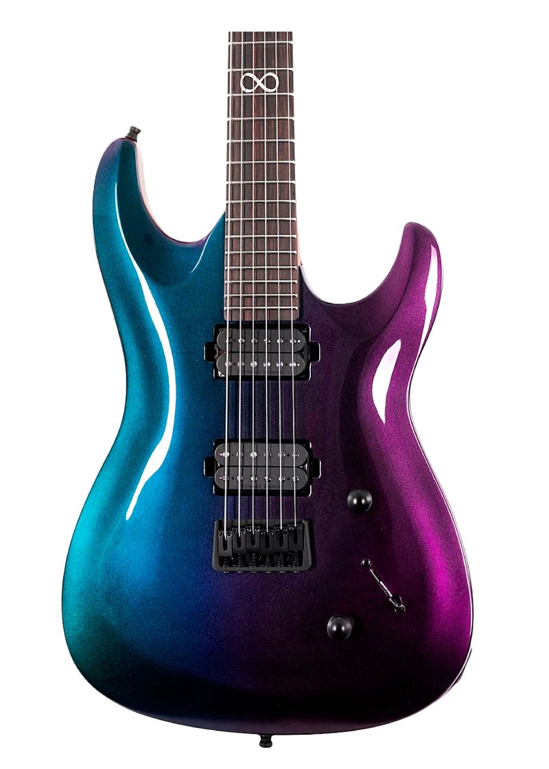 chapman ml1 pro modern electric guitar Guitarra eléctrica Chapman ML1 Pro Modern detalle del cuerpo Morpheus Purple Flip Gloss