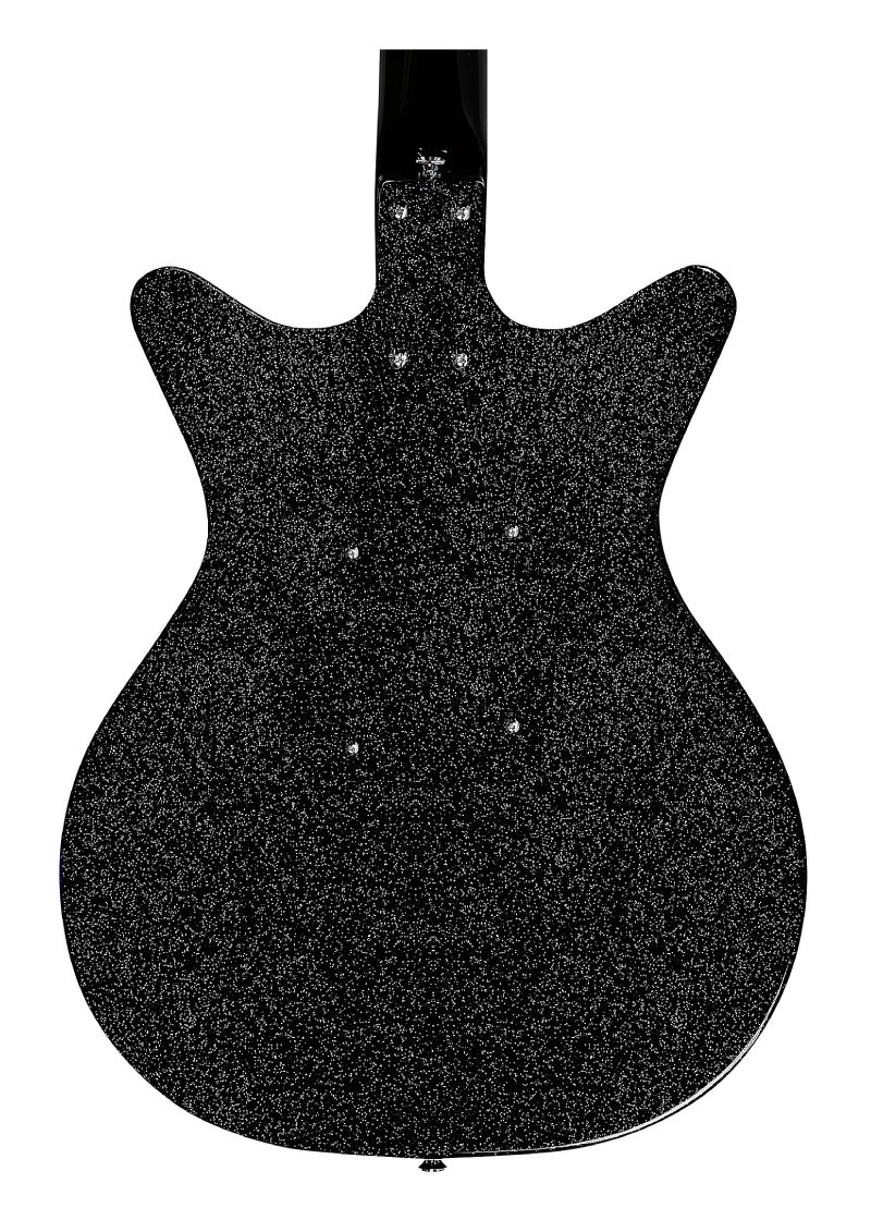 danelectro blackout '59 electric guitar black metalflake Guitarra eléctrica Danelectro Blackout '59 vista posterior