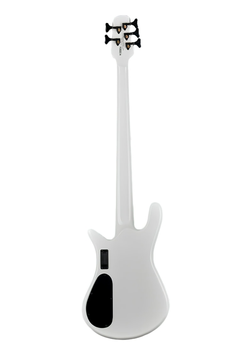 spector ns dimension 5 hp electric bass Parte trasera de bajo eléctrico blanco de cuatro cuerdas