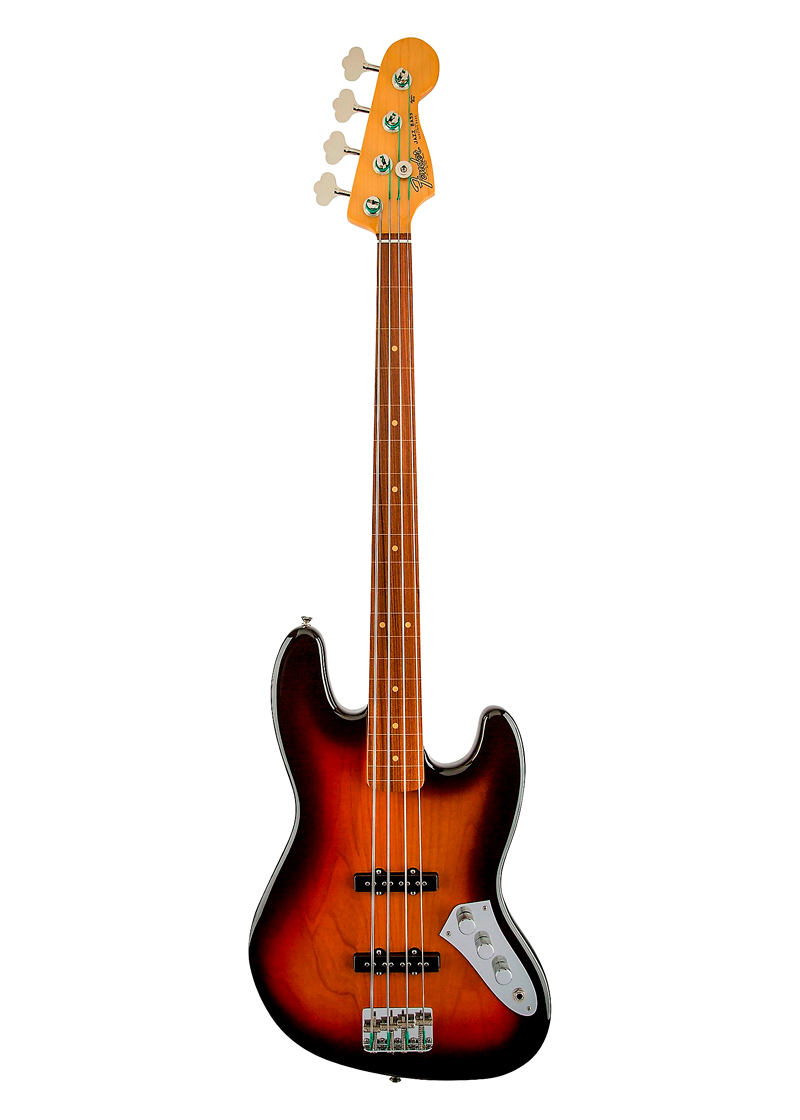 fender jaco pastorius fretless jazz bass guitar 3 color sunburst