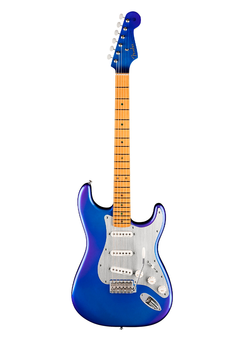 fender h.e.r. stratocaster artist signature electric guitar blue marlin