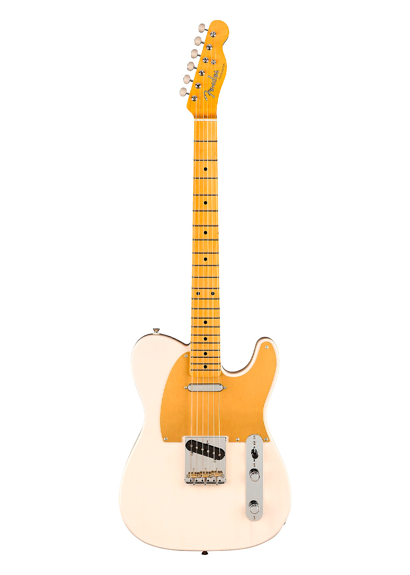 fender jv modified '50s telecaster maple fingerboard electric guitar white blonde