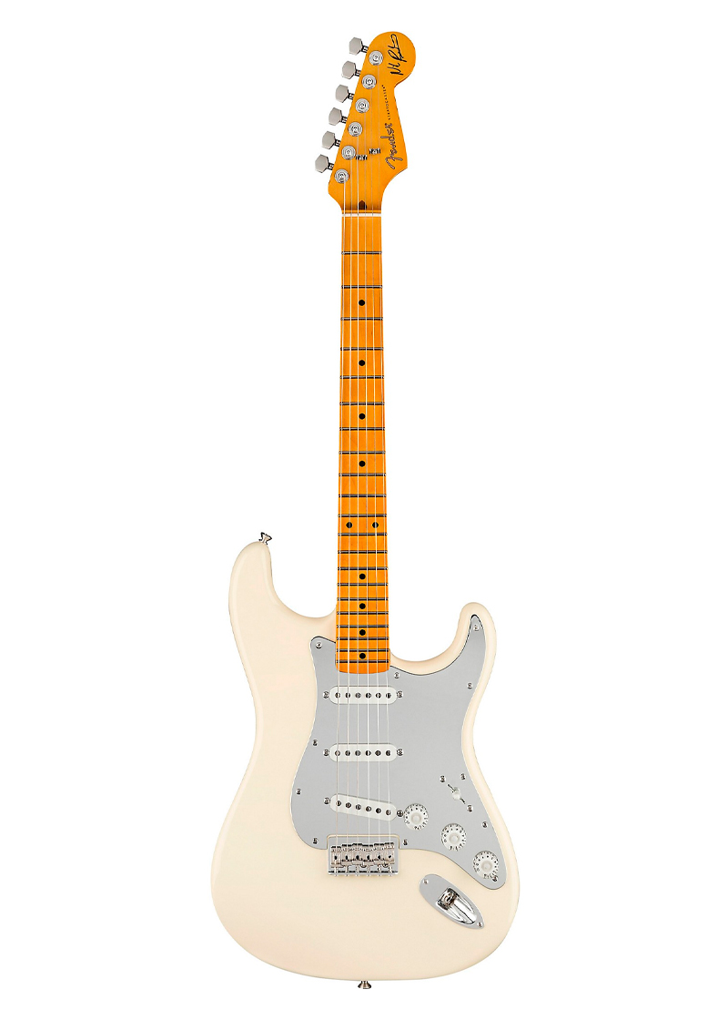 fender nile rodgers hitmaker stratocaster maple fingerboard electric guitar olympic white