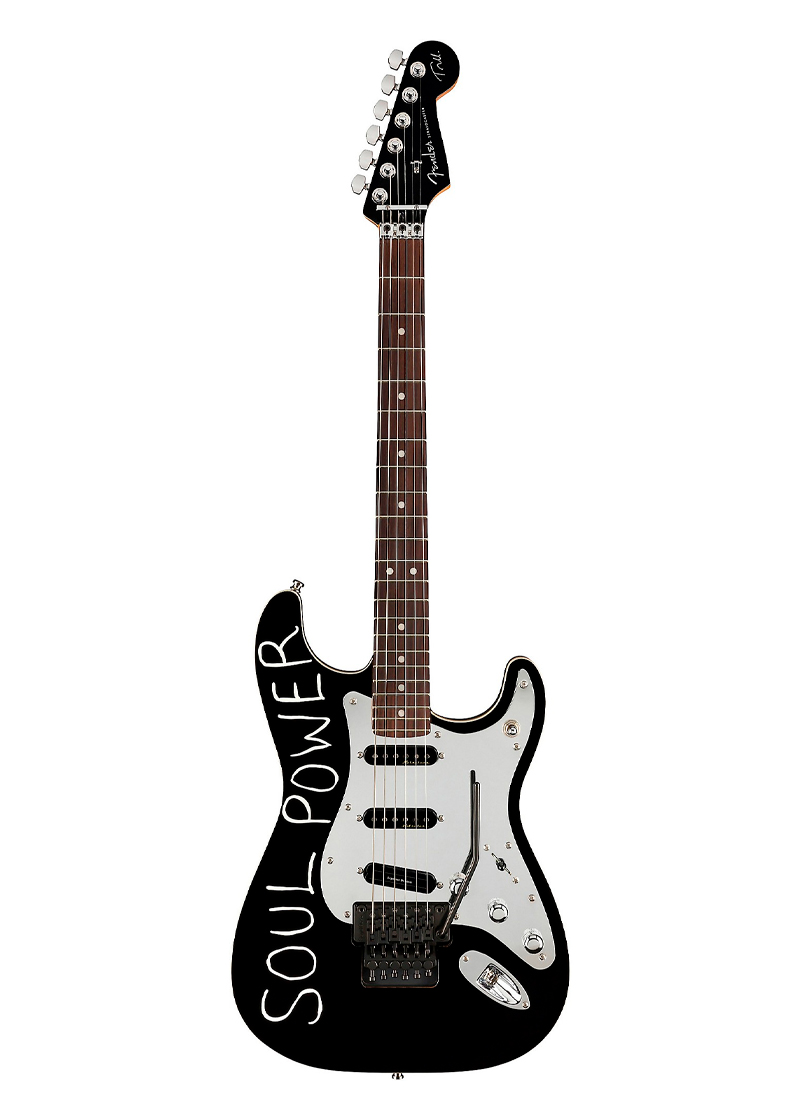 fender tom morello "soul power" stratocaster electric guitar black