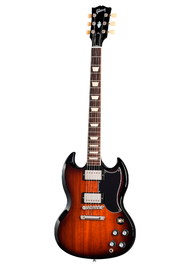 gibson sg standard '61 electric guitar tobacco sunburst perimeter