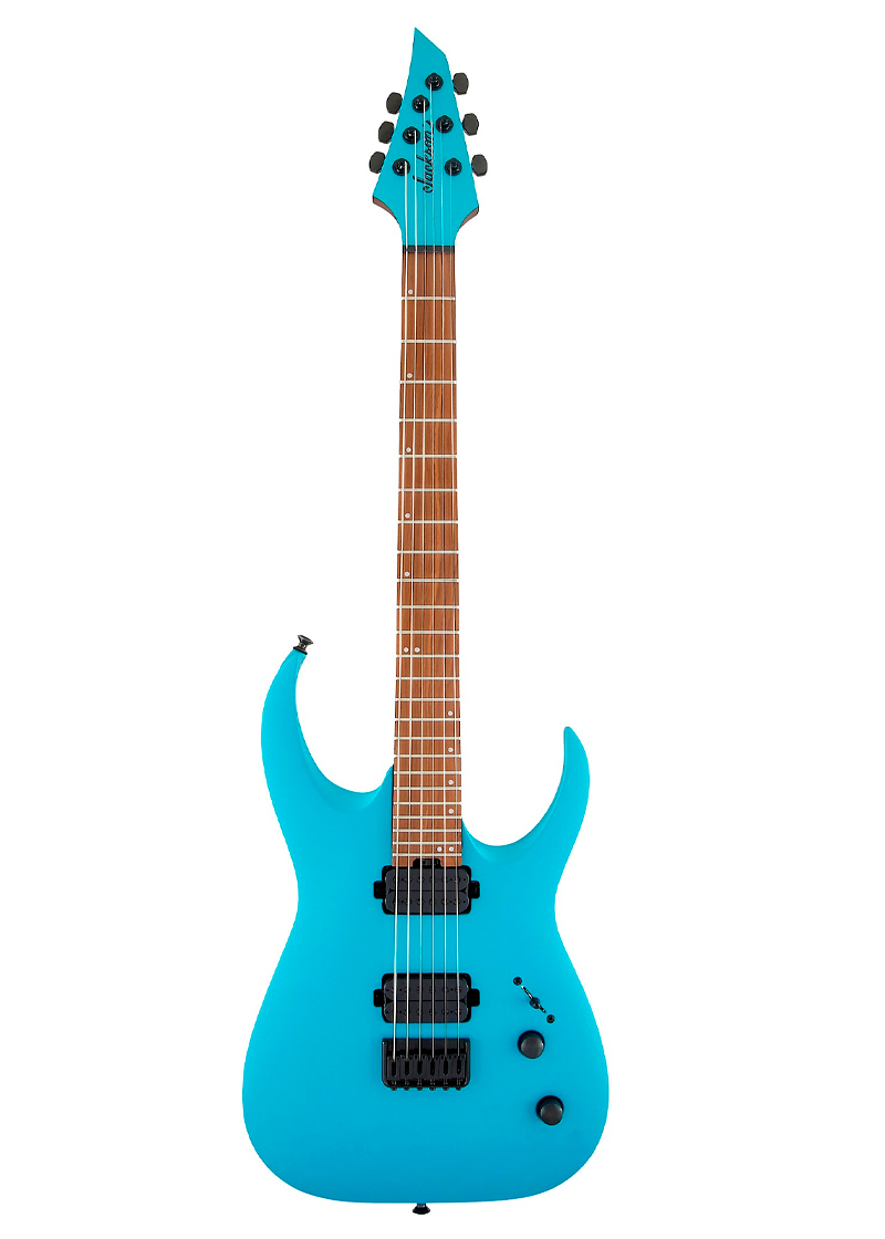 jackson pro series misha mansoor juggernaut ht6 guitarra eléctrica matte blue frost