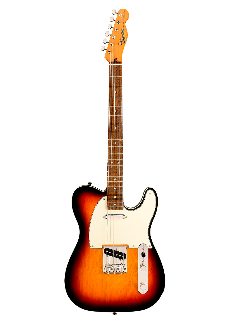 squier classic vibe ’60s telecaster custom electric guitar 3 color sunburst