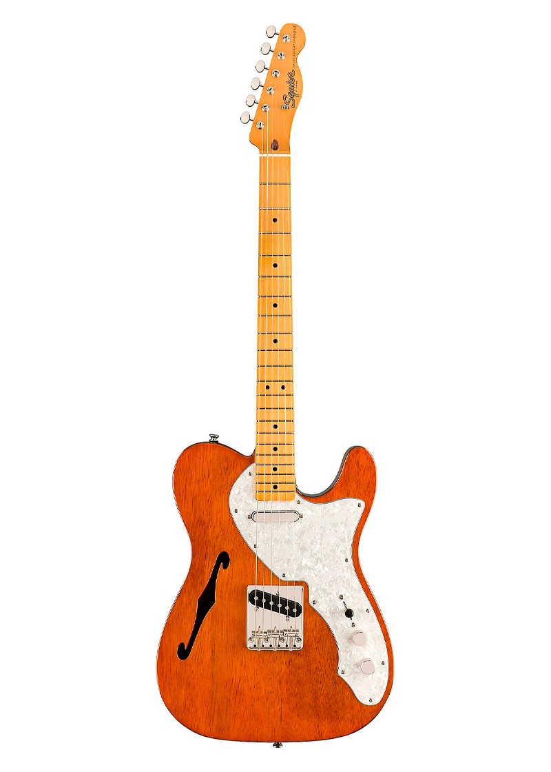 squier classic vibe '60s telecaster thinline electric guitar natural