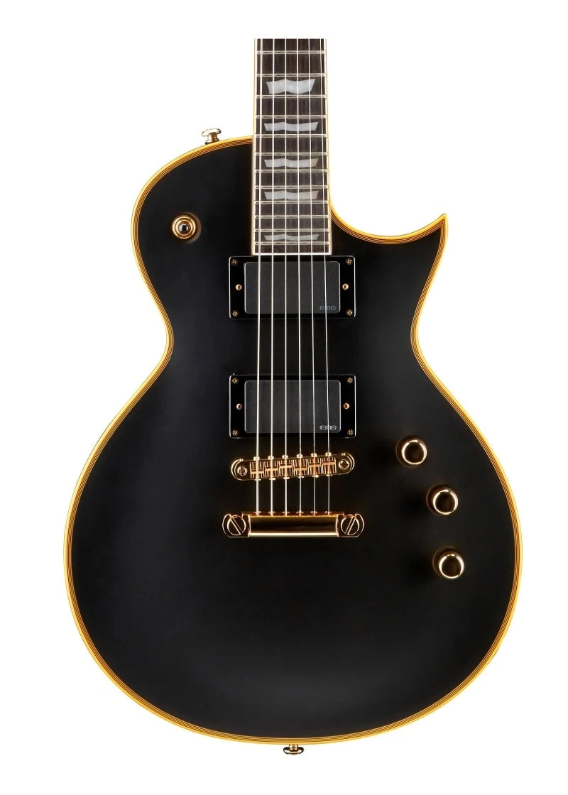 esp ltd deluxe ec 1000 electric guitar vintage black Guitarra eléctrica ESP LTD Deluxe EC-1000 detalle del cuerpo