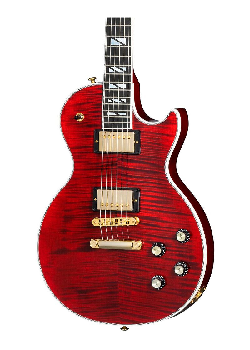 gibson les paul supreme electric guitar Guitarra eléctrica Gibson Les Paul Supreme detalle del cuerpo Wine Red