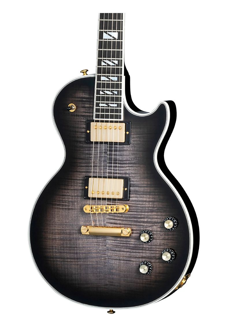 gibson les paul supreme electric guitar Guitarra eléctrica Gibson Les Paul Supreme detalle del cuerpo Transparent Ebony Burst