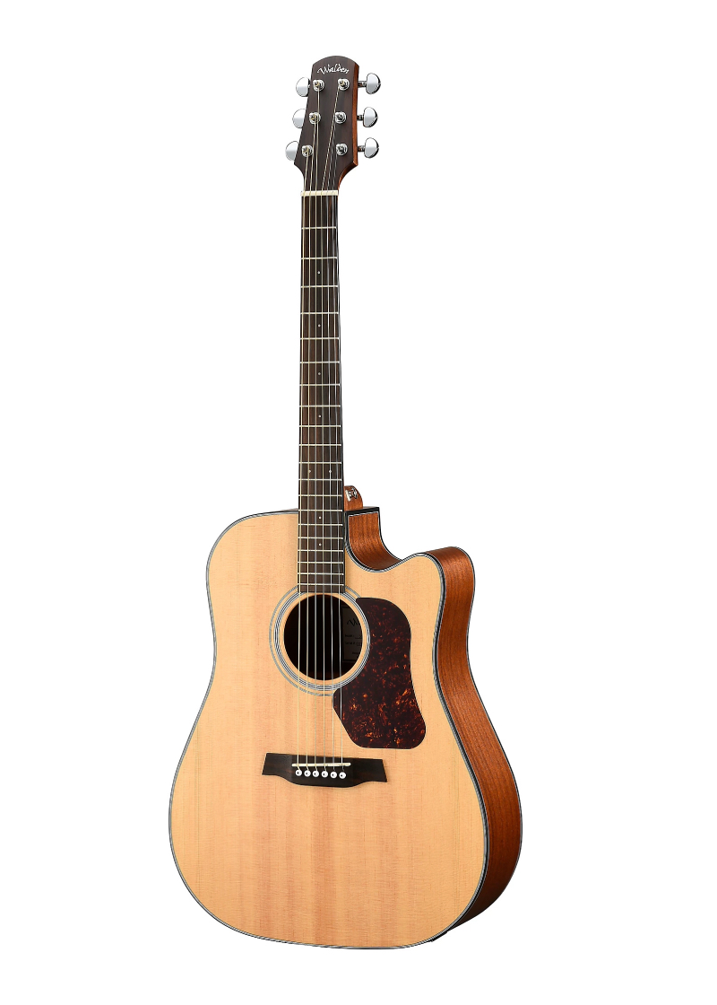 walden natura solid spruce top dreadnought acoustic cutaway electric open pore satin natural