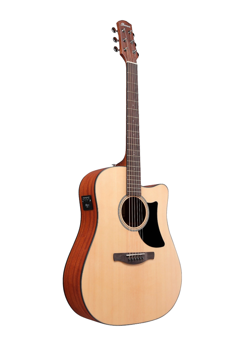 ibanez aad50ce advanced acoustic grand dreadnought acoustic electric guitar natural low gloss