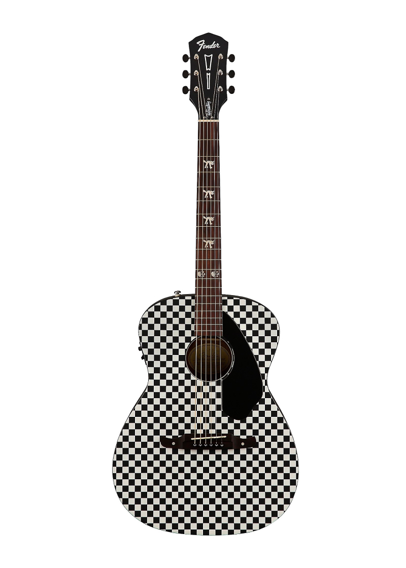 fender tim armstrong signature hellcat acoustic electric guitar checkerboard