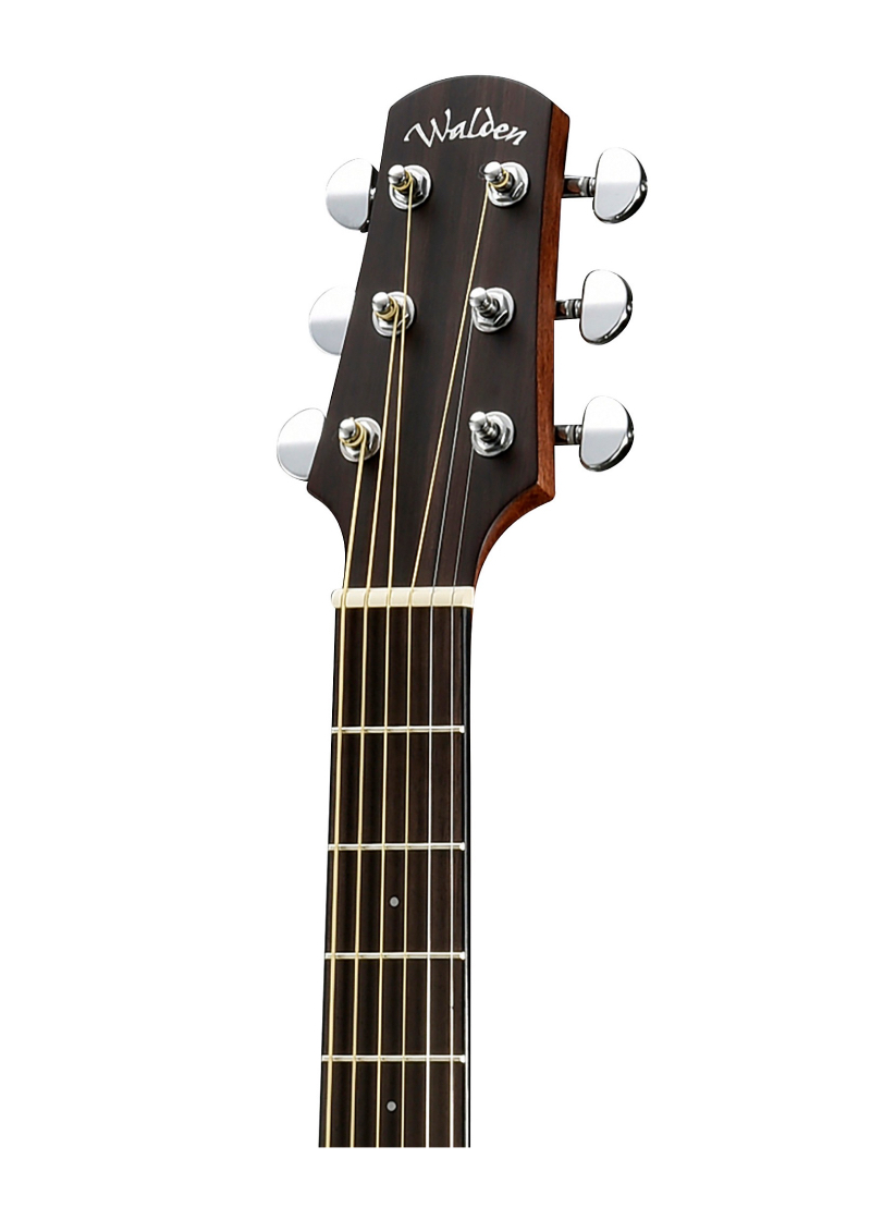 walden natura solid cedar top grand auditorium acoustic cutaway electric open pore satin natural Guitarra electroacústica Walden Natura Solid Cedar Top detalle del diapasón