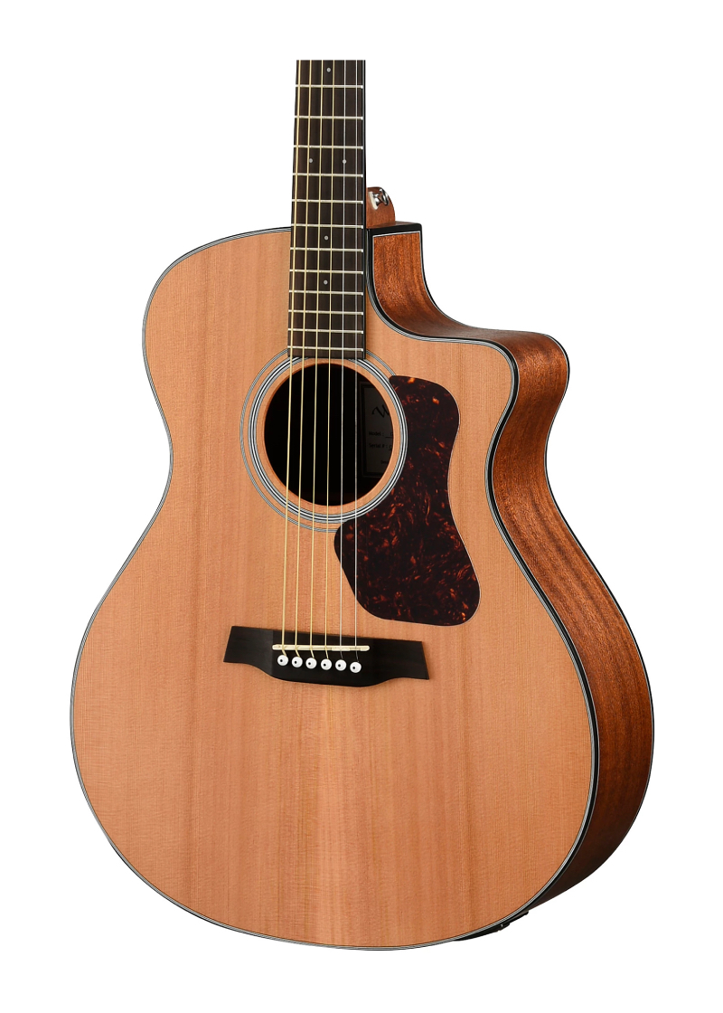 walden natura solid cedar top grand auditorium acoustic cutaway electric open pore satin natural Guitarra electroacústica Walden Natura Solid Cedar Top detalle del cuerpo