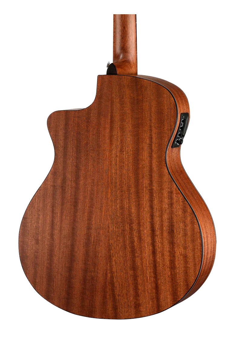 walden natura solid cedar top grand auditorium acoustic cutaway electric open pore satin natural Guitarra electroacústica Walden Natura Solid Cedar Top Grand Auditorium vista posterior
