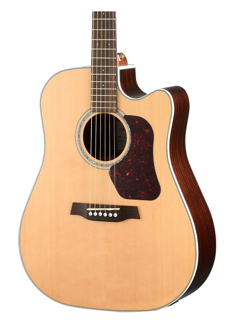 walden natura solid sitka top/rosewood dreadought acoustic cutaway electric satin natural Guitarra electroacústica Walden Natura Solid Sitka Top Rosewood detalle del cuerpo