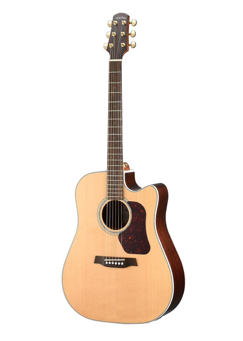 Guitarra electroacústica Walden Natura Solid Sitka Top Rosewood Dreadnought vista frontal