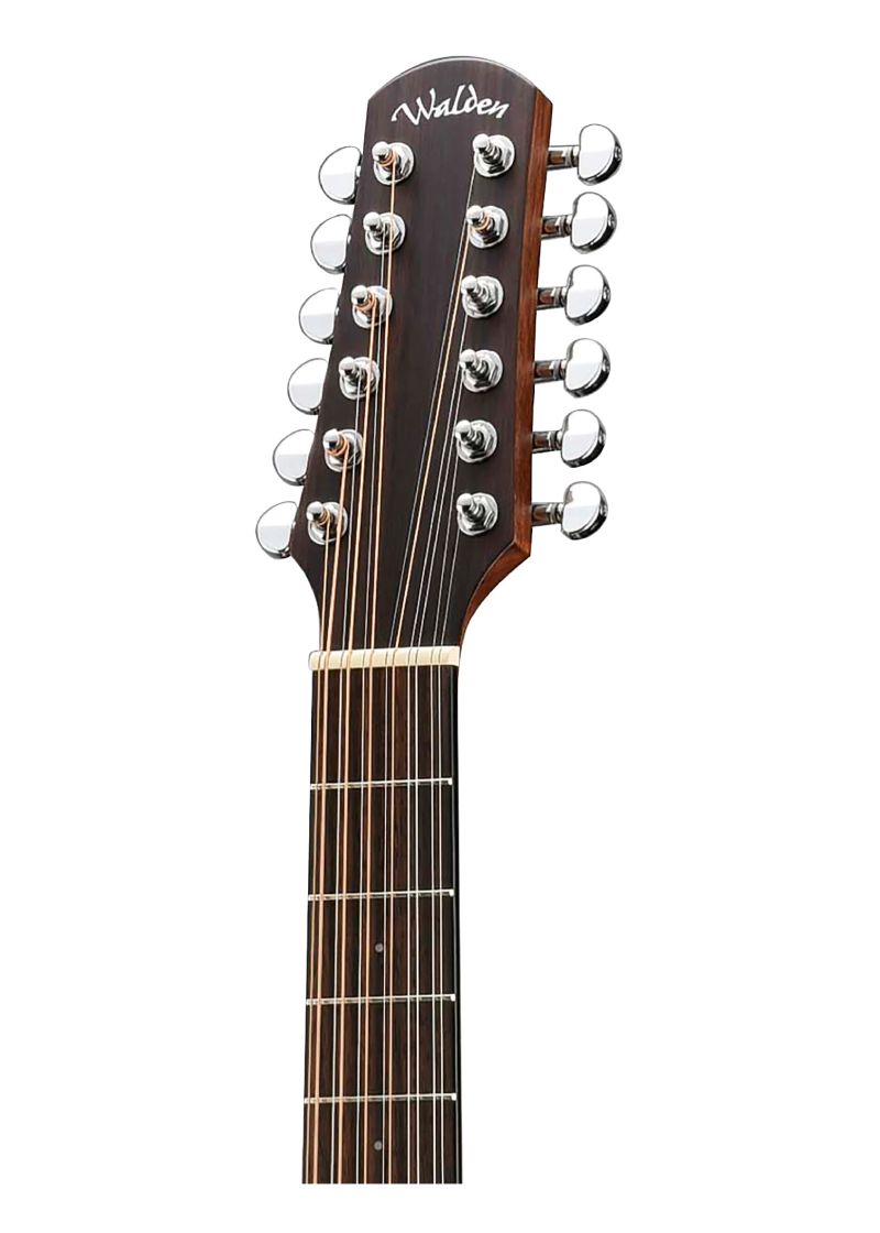 walden natura solid spruce top 12 string dreadnought acoustic electric open pore satin natural Guitarra electroacústica Walden Natura Solid Spruce Top 12-String detalle del diapasón