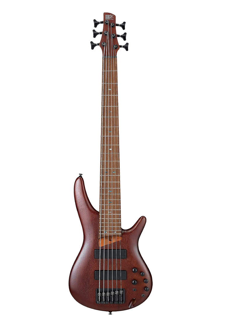 ibanez sr506e 6 string electric bass brown mahogany