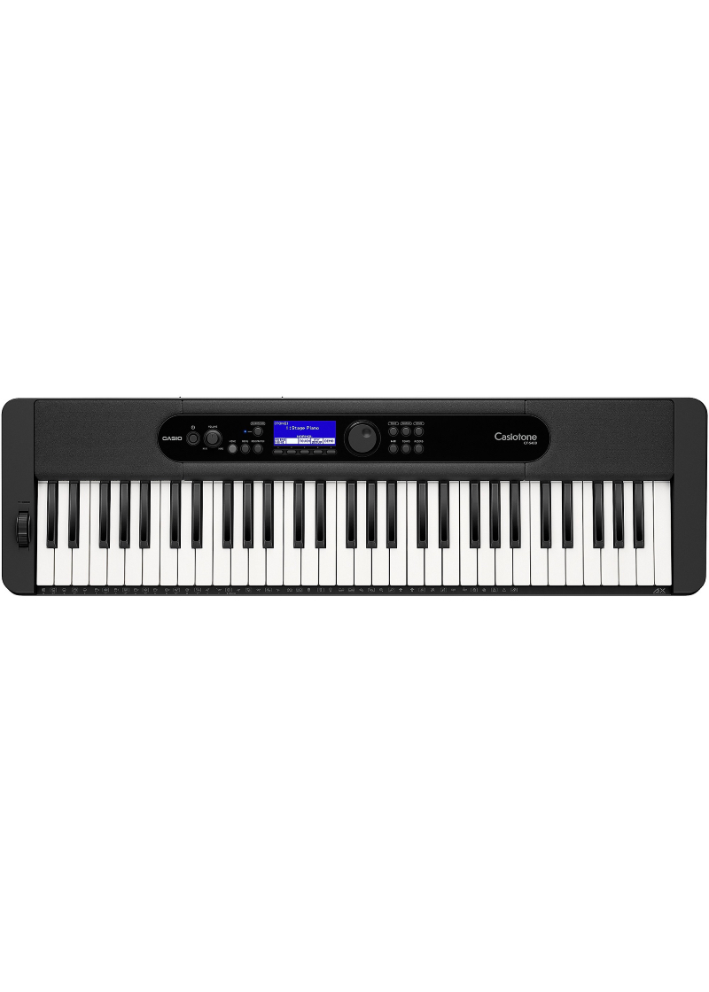 casio casiotone ct s400 61 key portable keyboard + adapter