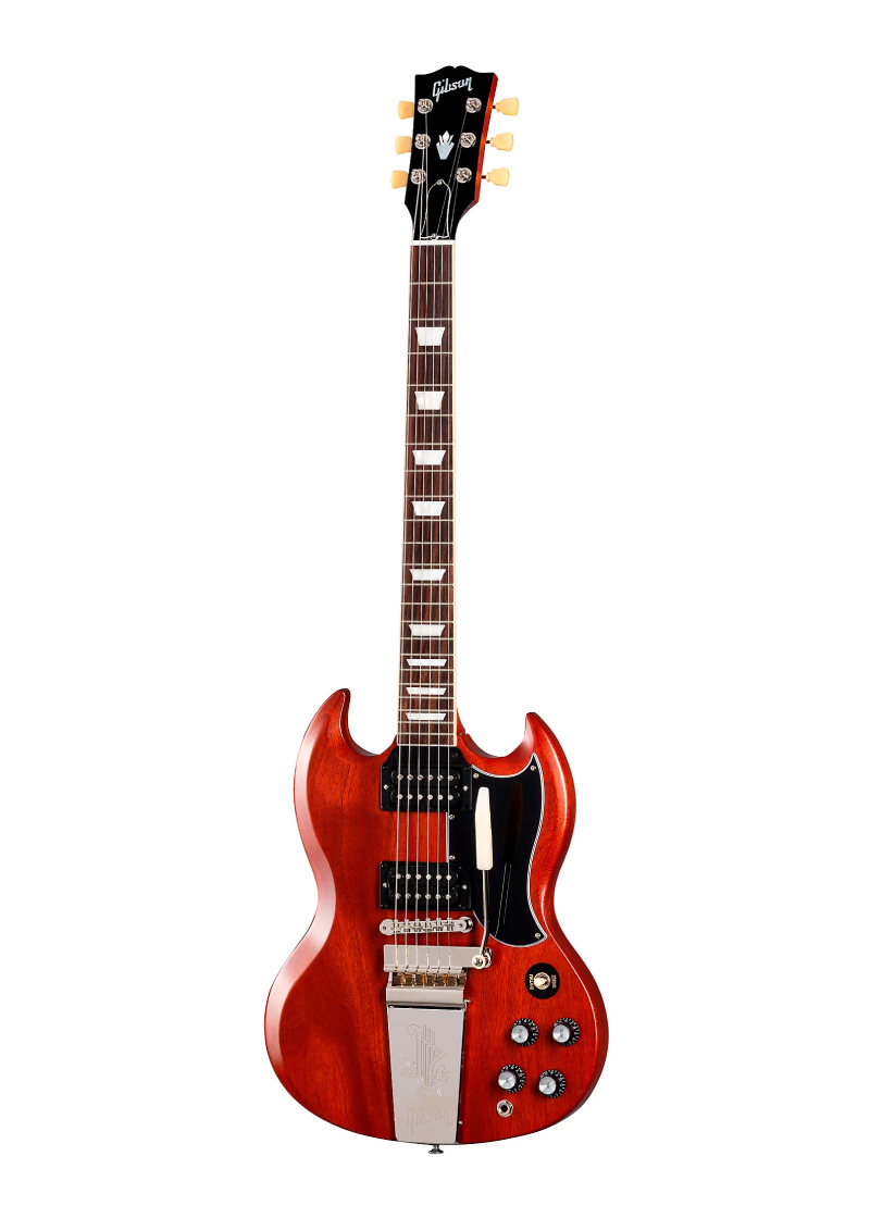 gibson sg standard '61 faded maestro vibrola electric guitar vintage cherry