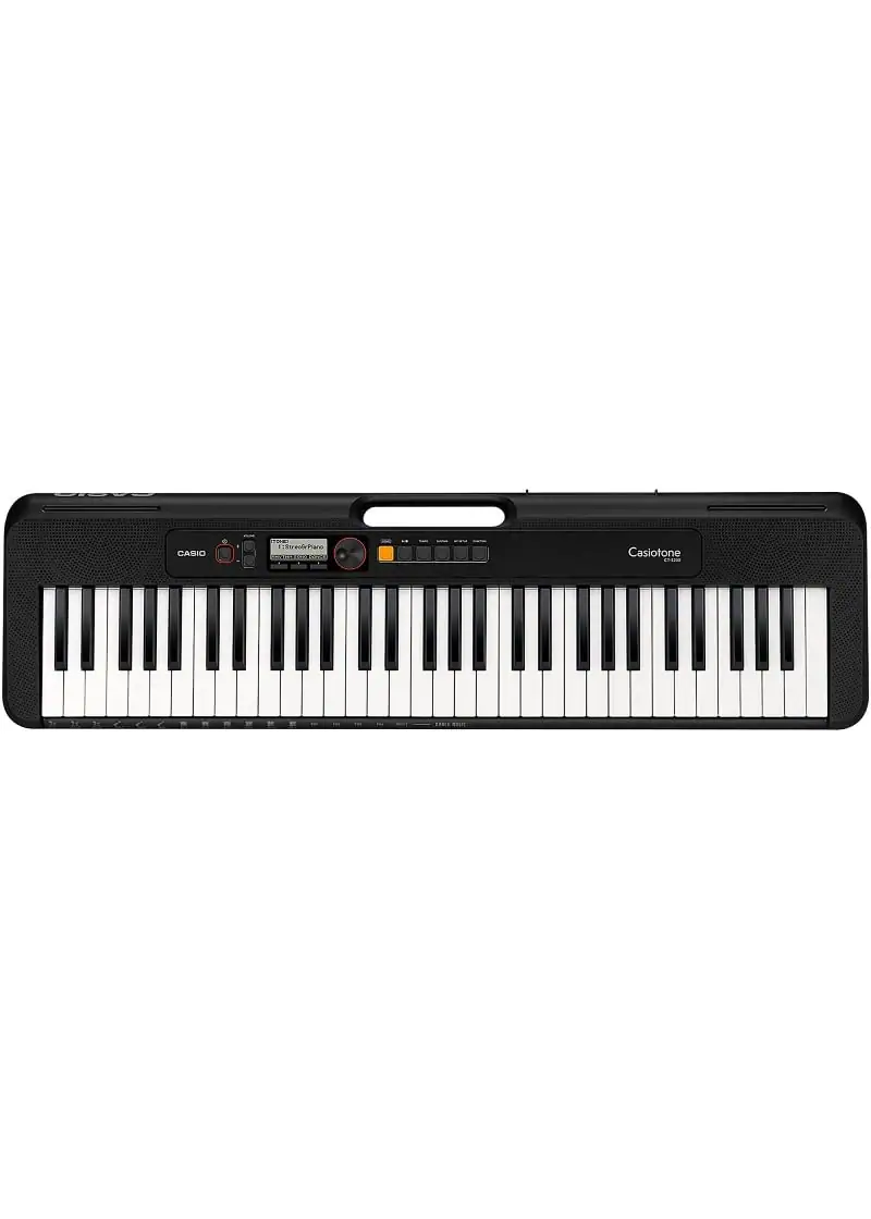 Casio Casiotone CT-S200 61-Key Digital Keyboard + Adapter vista frontal Black