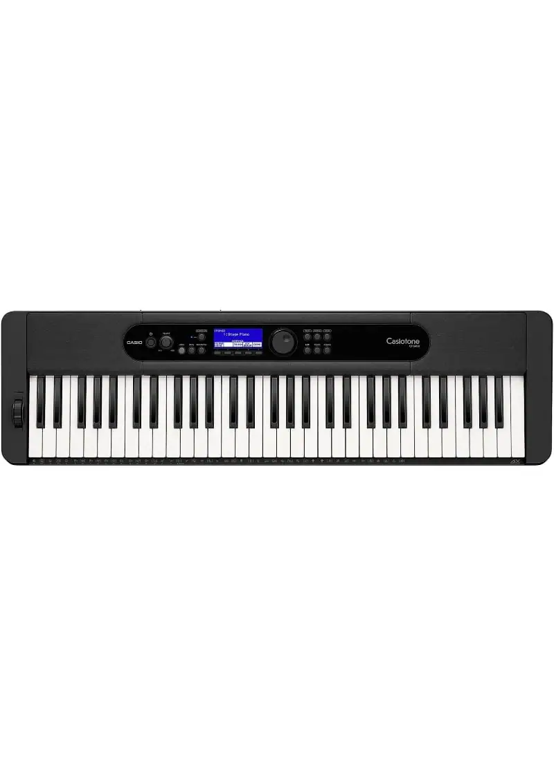 Casio Casiotone CT-S400 61-Key Portable Keyboard + Adapter vista frontal