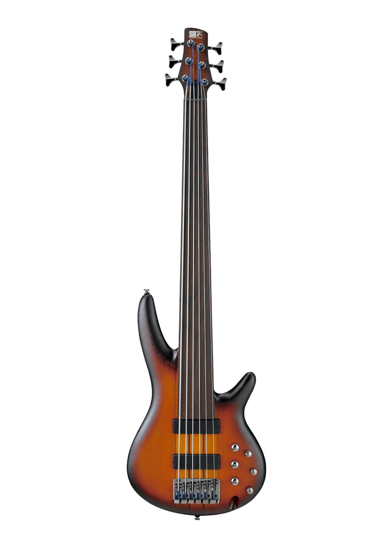 Bajo eléctrico Ibanez SRF706 Flat Brown Burst vista frontal
