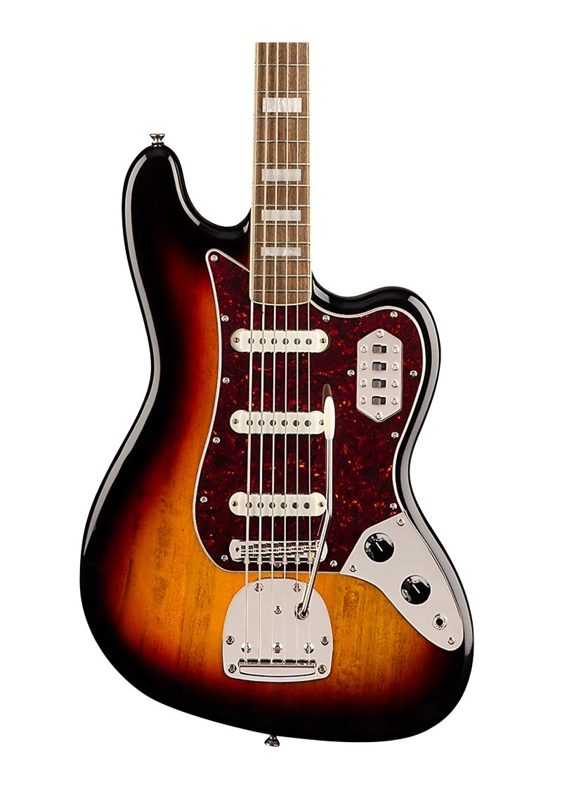 squier classic vibe bass vi guitar Bajo eléctrico Squier Classic Vibe Bass VI Guitar detalle del cuerpo offset 3-Color Sunburst