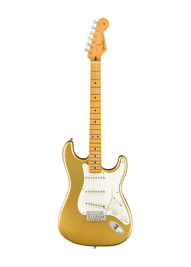 fender lincoln brewster stratocaster maple fingerboard electric guitar aztec gold