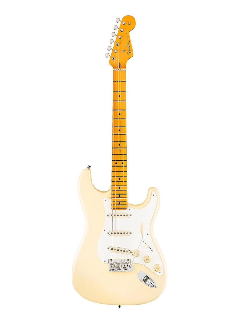 fender lincoln brewster stratocaster electric guitar olympic pearl