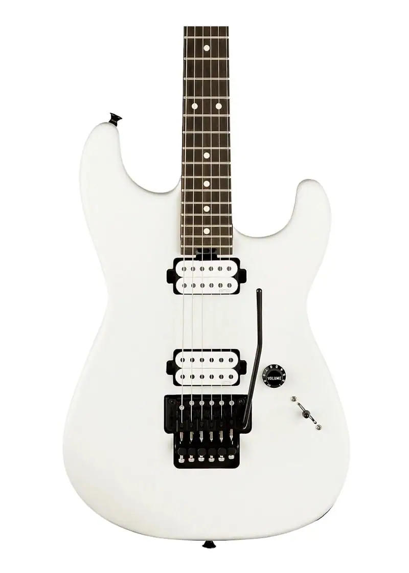 charvel jim root signature pro mod san dimas style 1 hh fr m electric guitar Guitarra eléctrica Charvel Jim Root Signature Pro-Mod detalle del cuerpo Satin White