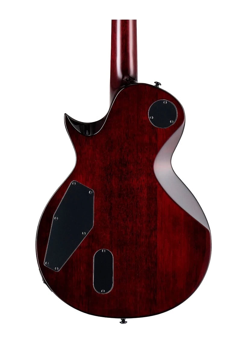 esp ltd ec 1000qm electric guitar see thru black cherry Guitarra eléctrica ESP LTD EC-1000QM vista posterior