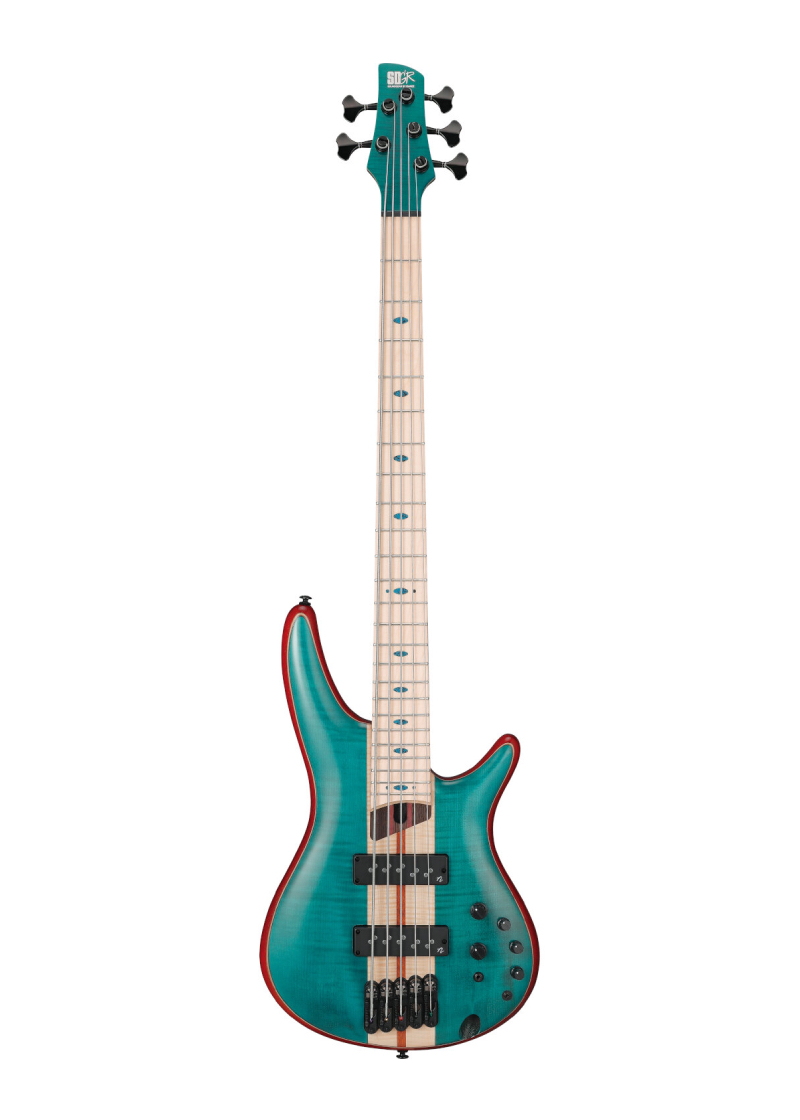 ibanez premium sr1425b 5 string electric bass guitar caribbean green low gloss