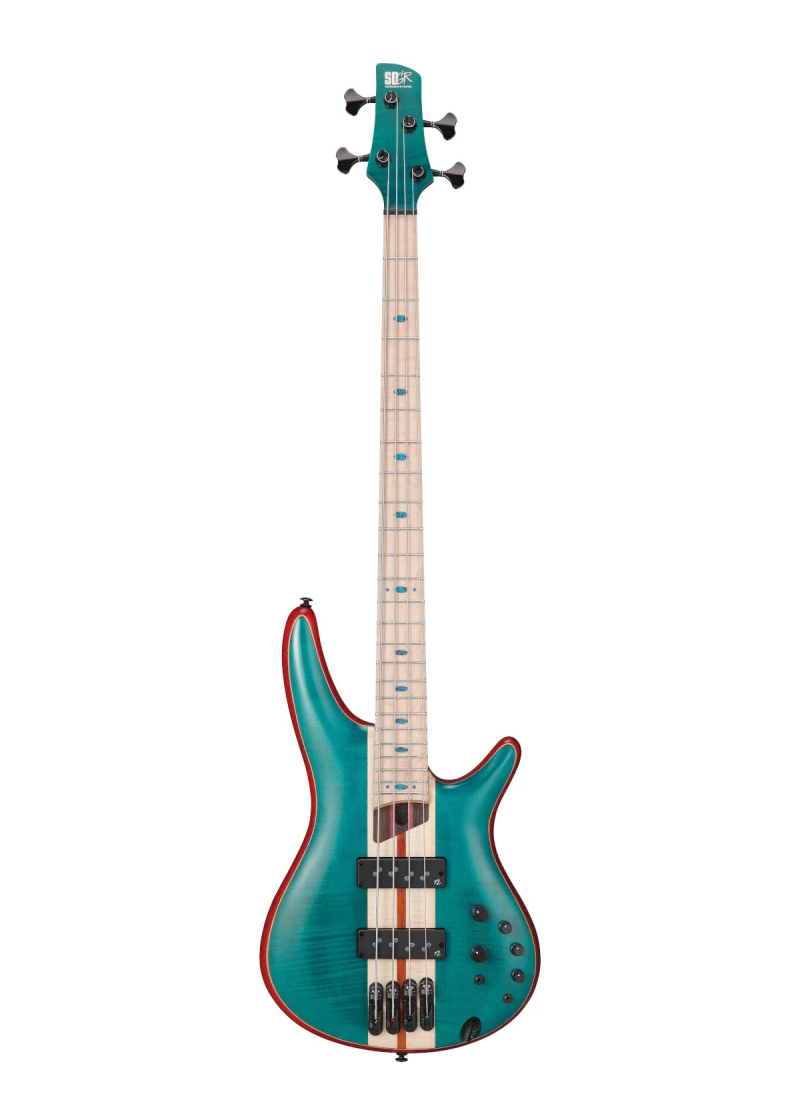 ibanez premium sr1420b 4 string electric bass guitar caribbean green low gloss