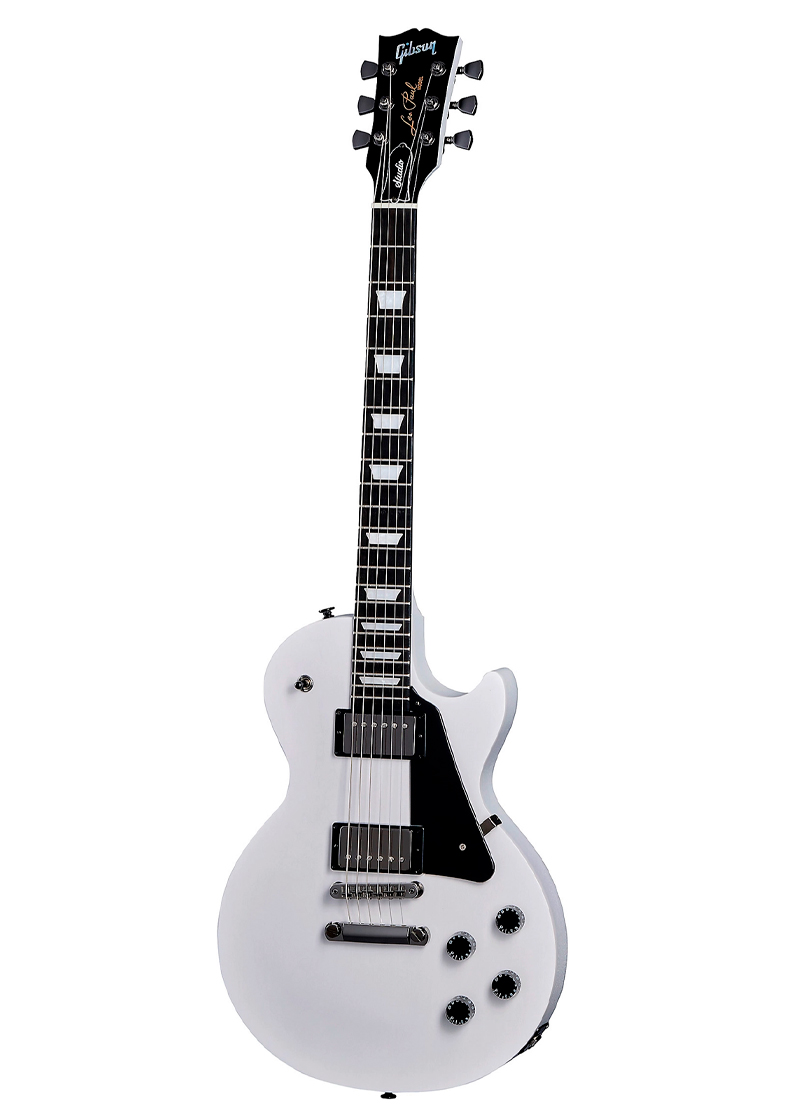 gibson les paul modern studio electric guitar worn white