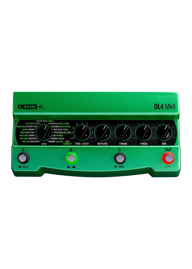 line 6 dl4 mkii delay guitar effects pedal green