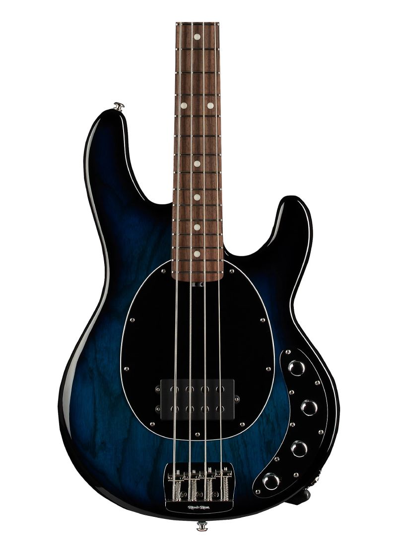 ernie ball music man stingray special h electric bass guitar Bajo eléctrico Ernie Ball Music Man StingRay Special H detalle del cuerpo Pacific Blue Burst